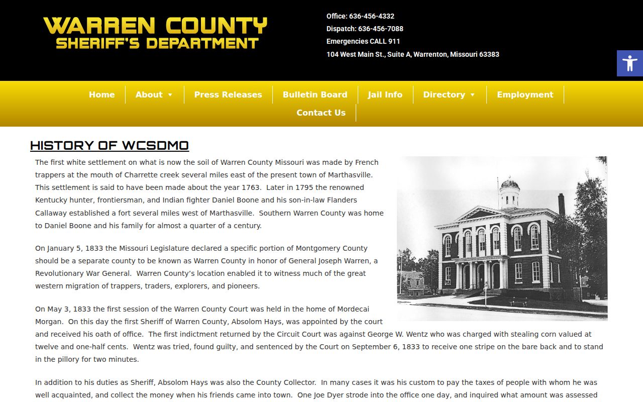 Innsbrook court docket Warren County courthouse and justice history