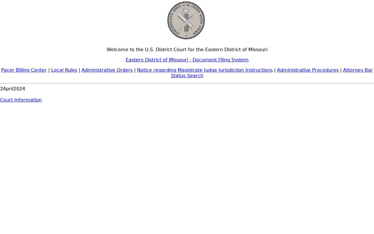 Warren County court records Eastern District CM ECF route