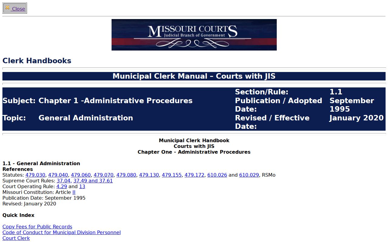 Warren County court calendar municipal division access and calendar source