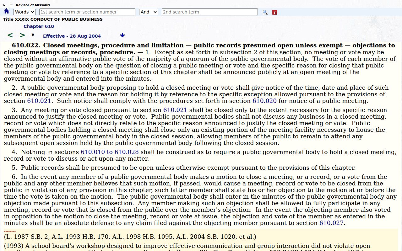 Warren County court record presumption of openness statute